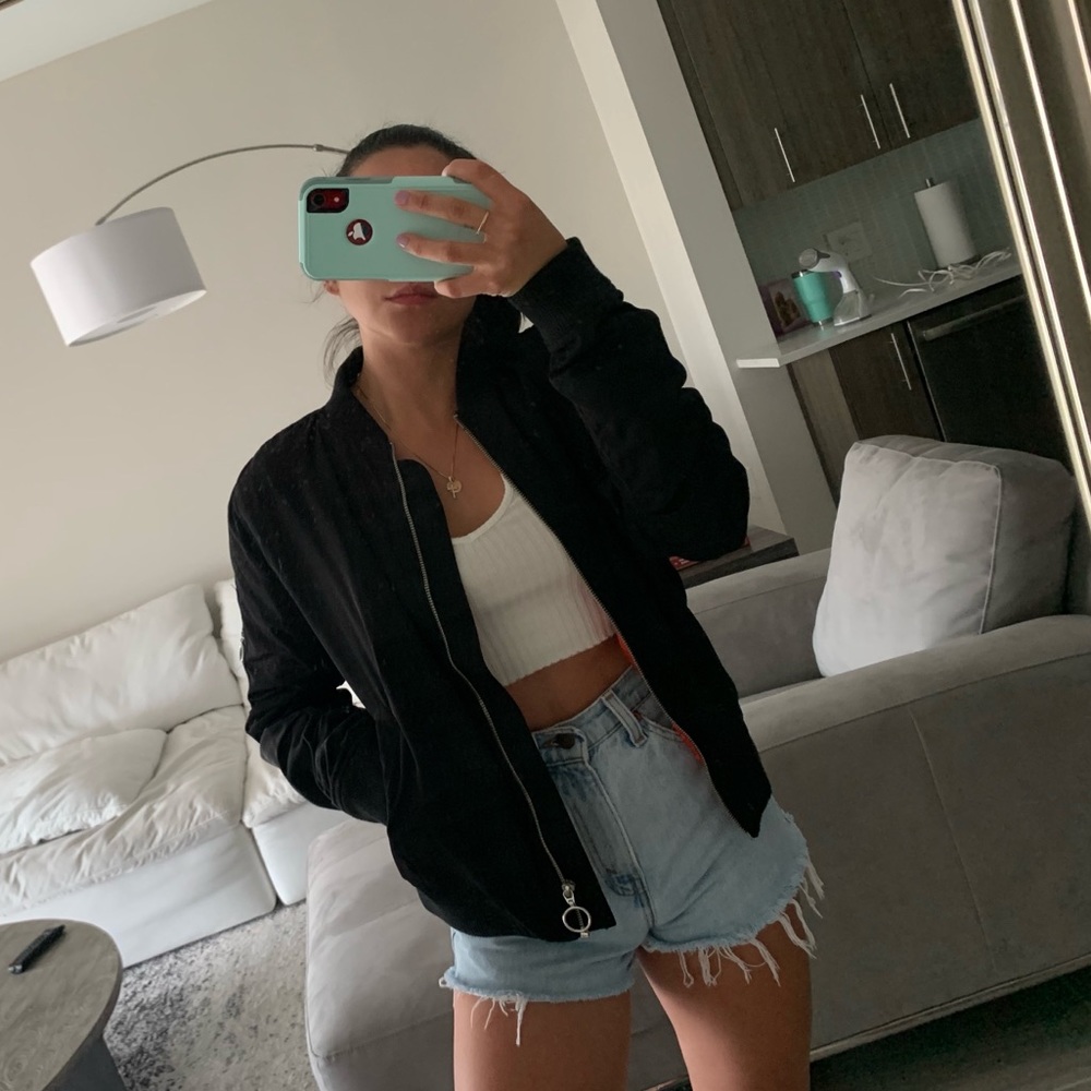 SOLD* Black Bomber Jacket